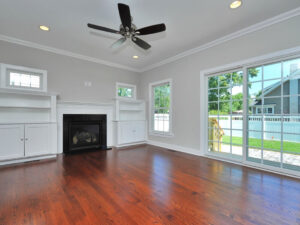 Family Room with Builtins
