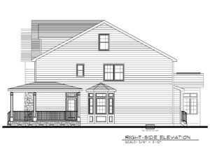 Right Elevation B&W- 129 Brightwood Ave.