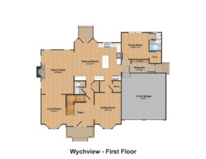 14 Wychview Drive, Westfield- Color 1st Floor Plan