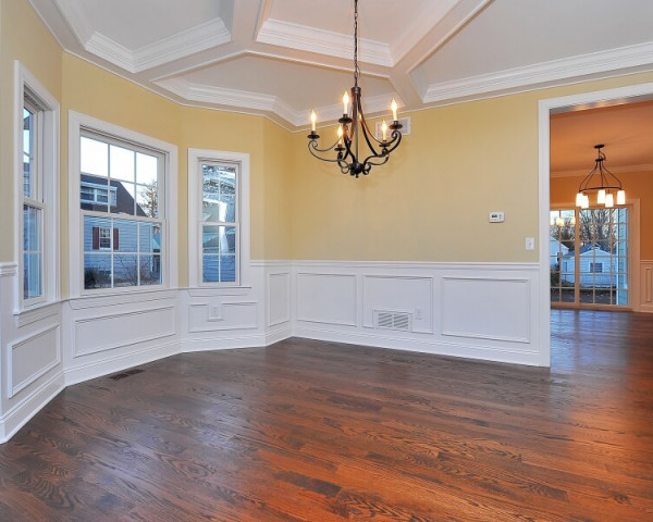 Dining Room with Coffered Ceiling