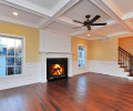 Family Room with Coffered Ceiling	