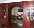 Living Room with Custom Arch and Built ins