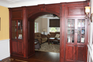 405 Quantuck Lane, Westfield- Living Room Custom Built Ins with Arch