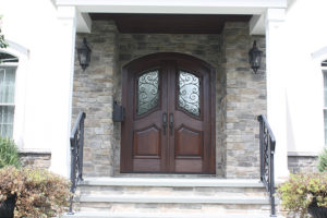 405 Quantuck Lane, Westfield- Mahogany Front Door with Wraught Iron