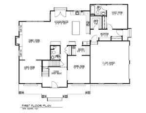 407 Quantuck Lane, Westfield- First Floor Plan B&W