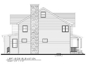 407 Quantuck Lane, Westfield- Left Side Elevation B&W