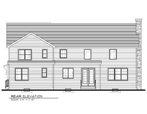 407 Quantuck Lane, Westfield- Rear Elevation B&W