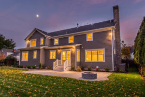 407 Quantuck Ln, Westfield- Rear Elevation Twilight