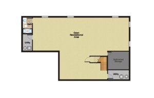 408 Quantuck Lane, Westfield- Basement Floor Plan Original