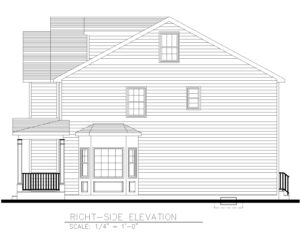 Right Side Elevation - 5 Village Circle, Westfield NJ