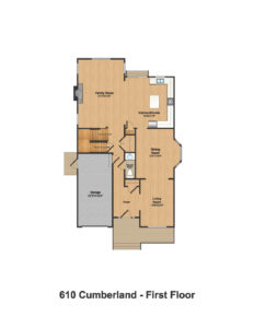 610 Cumberland Street, Westfield- Floorplan 1st Floor Color