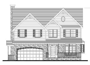 611 Norwood Drive, Westfield- Front Elevation B&W