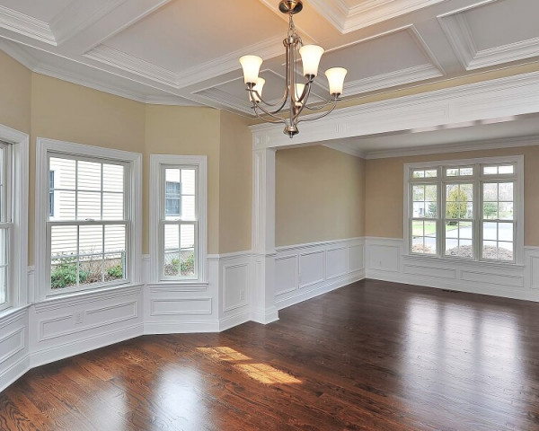 Dining Room with Coffer Ceiling