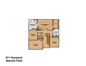 611 Norwood Drive, Westfield- Second Floor Plan