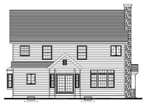 611 Norwood Drive, Westfield- Rear Elevation B&W