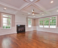Family Room I with Fireplace and Window Transoms