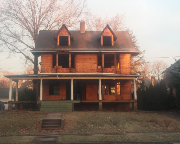 Before - Front Elevation During Construction
