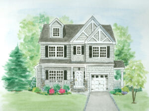 648 Maple Street, Westfield- Front Elevation Rendering