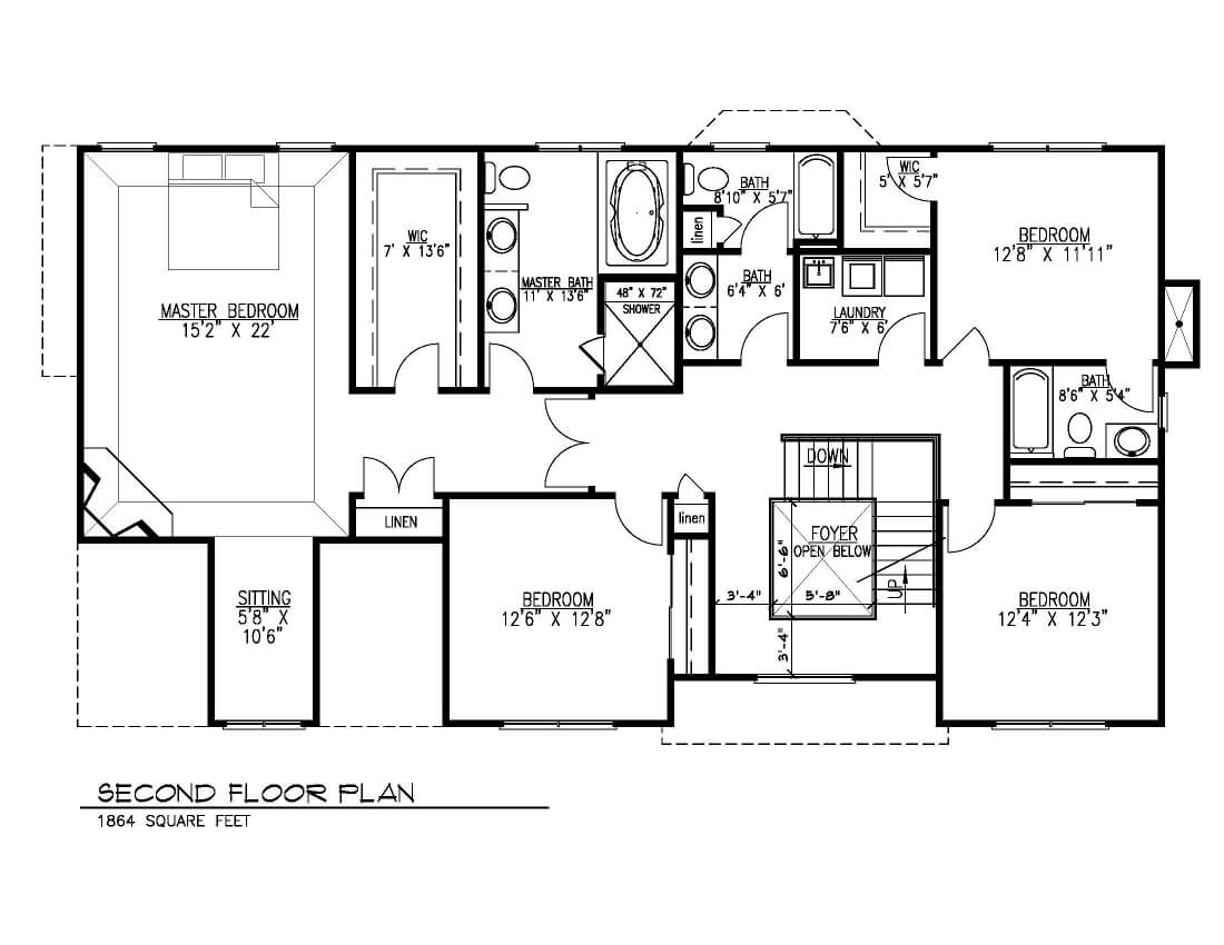 Second Floor House Plan Floorplansclick 7454