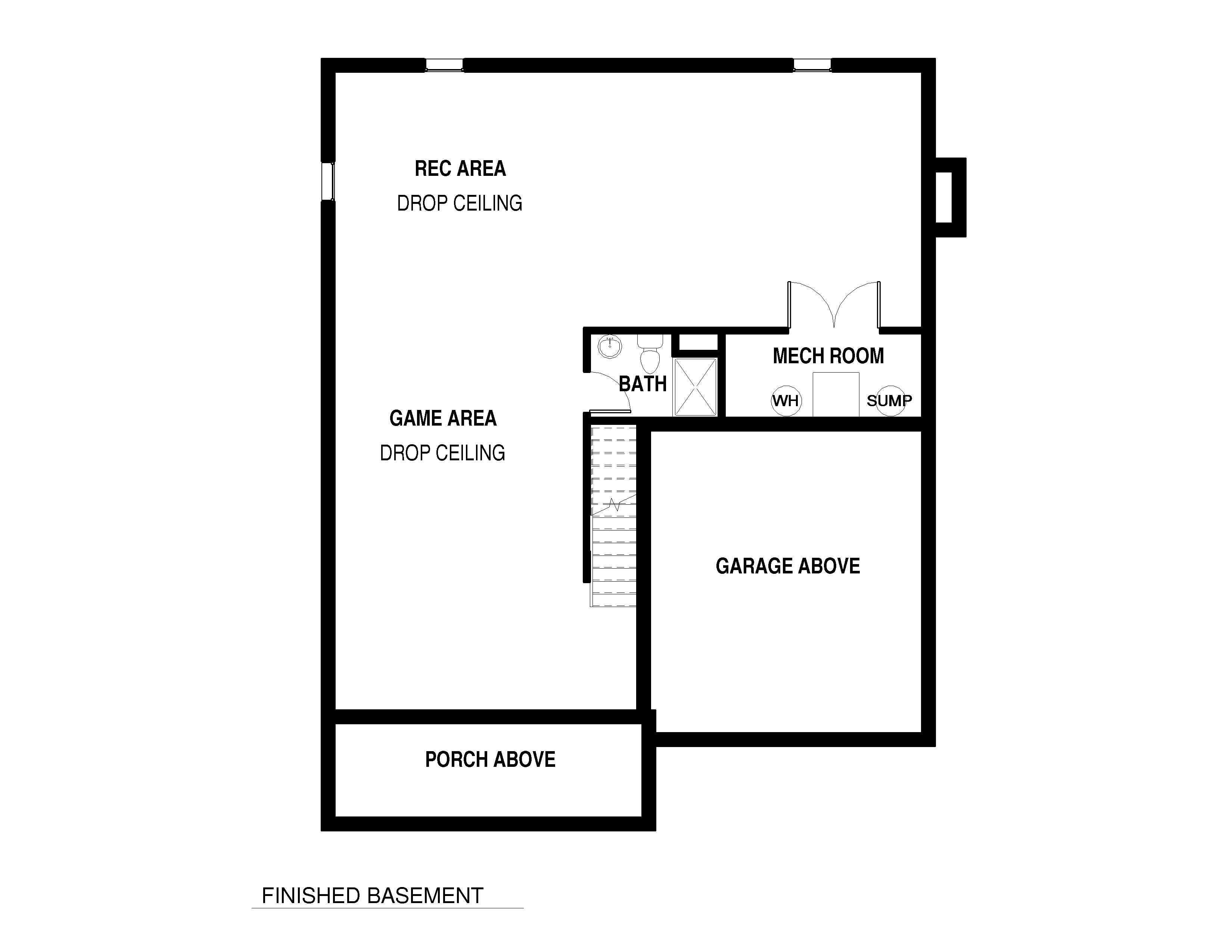 Basement Floor Plan - Premier Design Custom Homes