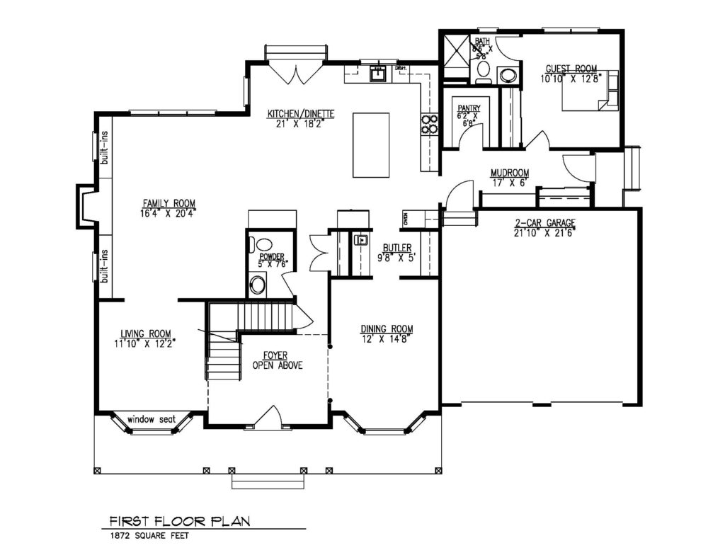 843 First Floor Plan - Premier Design Custom Homes