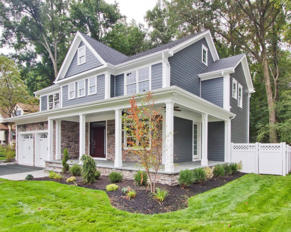 Right Side Elevation with Blue Stone Porch