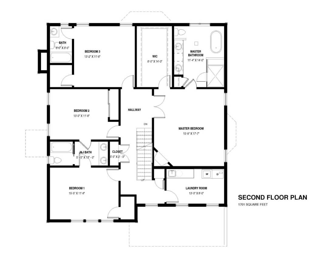 Second Floor House Plan Floorplansclick