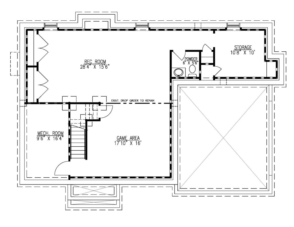 Basement Floor Plan - Premier Design Custom Homes